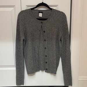 J. Crew Charcoal Button-Up Cardigan